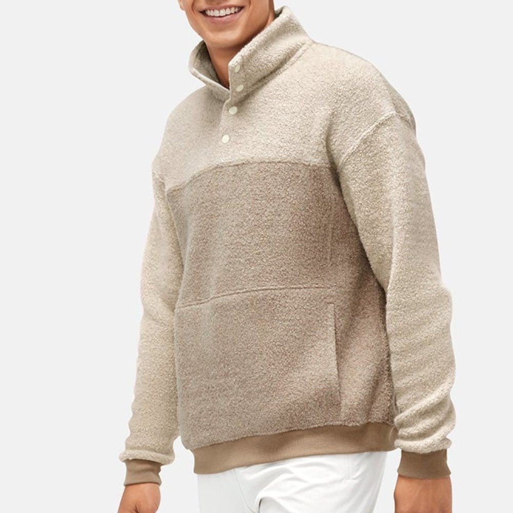 Outdoor Voices MegaFleece Snap Up - Oatmeal/Amber
